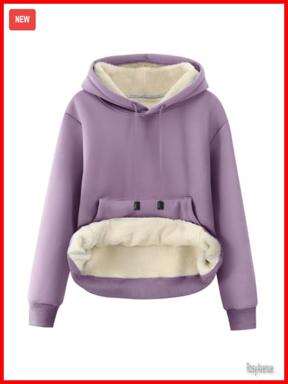 Sherpa Fleece Lined Hoodie Thermal Heavyweight Pullover Sweatshirt with Pockets